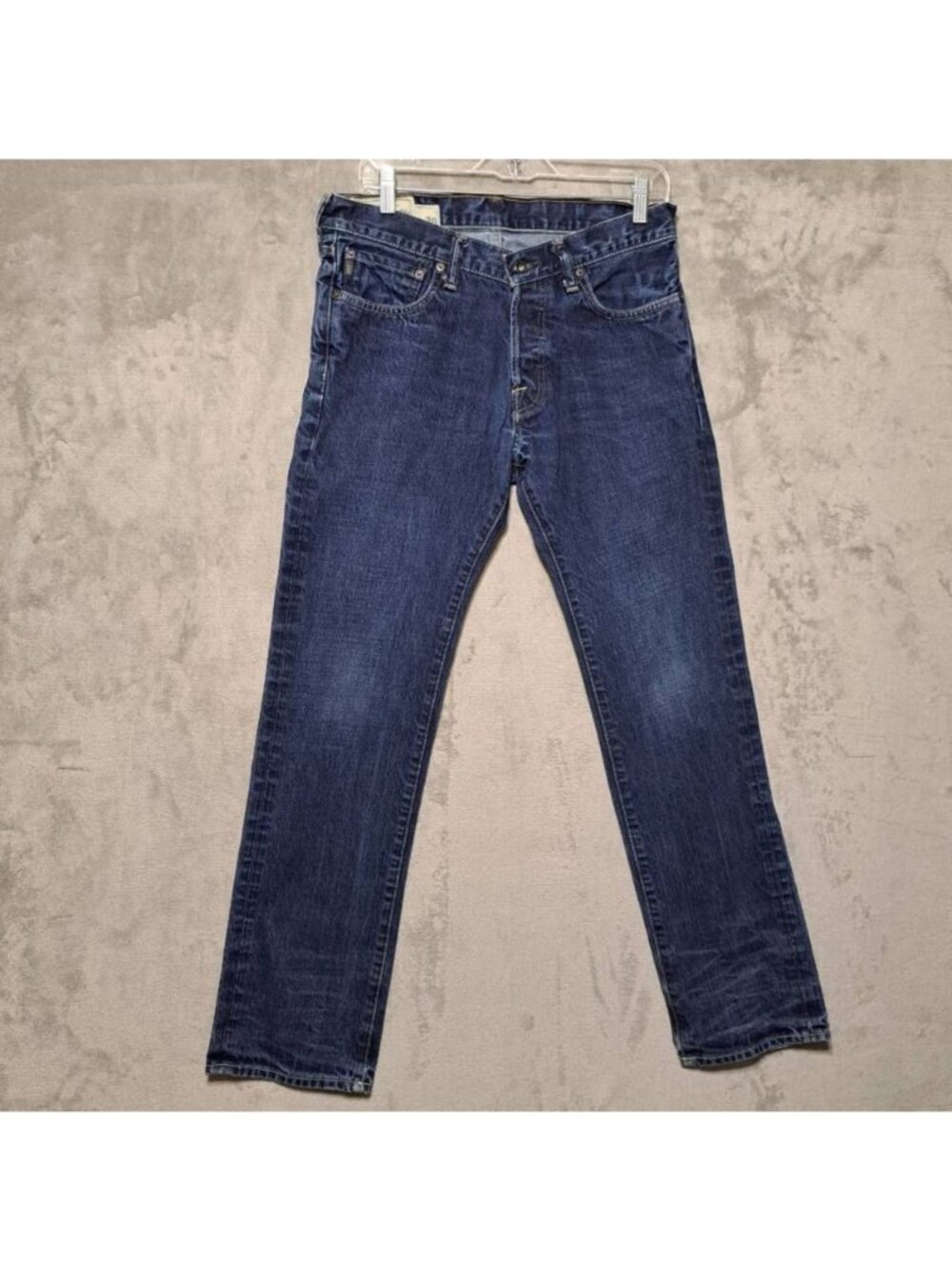 Abercrombie & Fitch 30x30 Five Pocket Straight Jeans Dark Blue Denim Button Fly